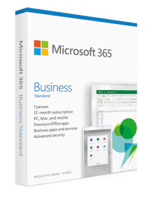 Microsoft Office 365 Business (PC, Android, Mac, iOS) - 1 User, 1 Year - Microsoft Key - GLOBAL